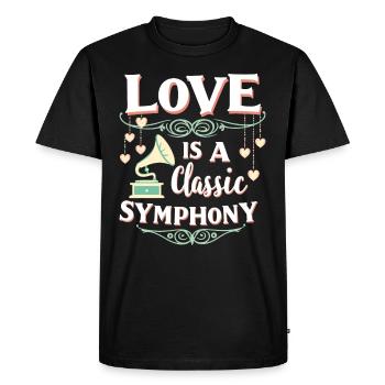 Romantique Nostalgie Vintage Romance Classique Amour - T-shirt Premium bio Homme - noir - Devant - Nico (187cm)