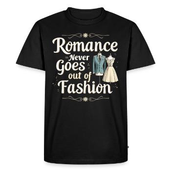 Romantique Nostalgie Vintage Romance Amour classique - T-shirt Premium bio Homme - noir - Devant - Nico (187cm)