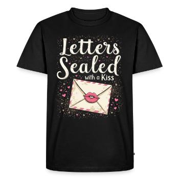 Romantique Nostalgie Vintage Romance Classique Amour - T-shirt Premium bio Homme - noir - Devant - Nico (187cm)