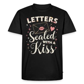 Romantique Nostalgie Vintage Romance Classique Amour - T-shirt Premium bio Homme - noir - Devant - Nico (187cm)