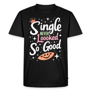 Séparation, autonomisation, amour de soi, nouveaux départs - T-shirt Premium bio Homme - noir - Devant - Nico (187cm)