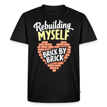 Autonomisation de la séparation, amour de soi, nouveaux départs - T-shirt Premium bio Homme - noir - Devant - Nico (187cm)