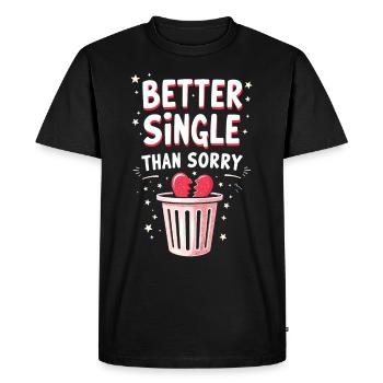 Séparation, autonomisation, amour de soi, nouveaux départs - T-shirt Premium bio Homme - noir - Devant - Nico (187cm)