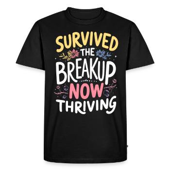 Séparation, autonomisation, amour de soi, nouveaux départs - T-shirt Premium bio Homme - noir - Devant - Nico (187cm)