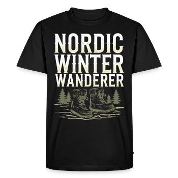 Esthétique scandinave, nordique - T-shirt Premium bio Homme - noir - Devant - Nico (187cm)
