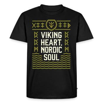 Esthétique scandinave, nordique - T-shirt Premium bio Homme - noir - Devant - Nico (187cm)
