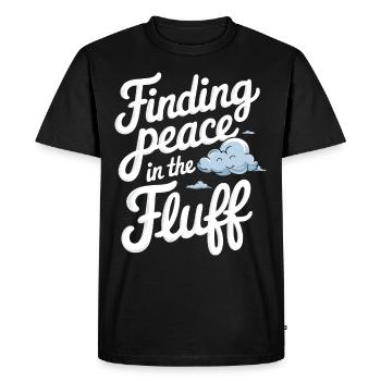Vue nuageuse, Ciel relaxant, Rêveur - T-shirt Premium bio Homme - noir - Devant - Nico (187cm)