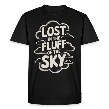 Vue sur les nuages, ciel relaxant, rêveur - T-shirt Premium bio Homme - noir - Devant - Nico (187cm)