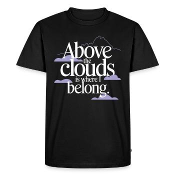 Vue sur les nuages, ciel relaxant, rêveur - T-shirt Premium bio Homme - noir - Devant - Nico (187cm)
