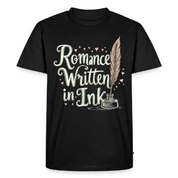 Romantique Nostalgie Vintage Romance Amour classique - T-shirt Premium bio Homme - noir - Devant - Nico (187cm)