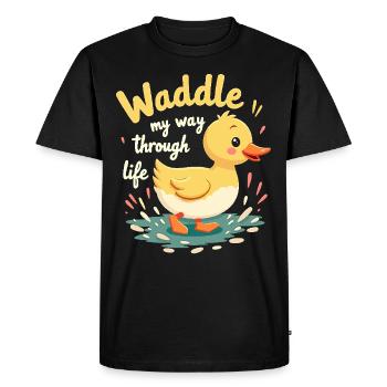 Animaux de la ferme, amateurs de canards, canards de basse-cour - T-shirt Premium bio Homme - noir - Devant - Nico (187cm)