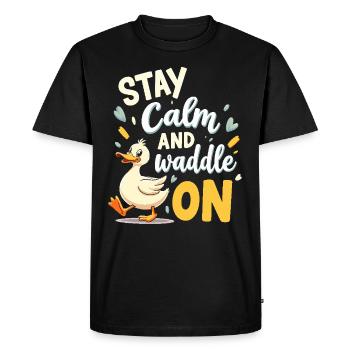 Animaux de la ferme, amateurs de canards, canards de basse-cour - T-shirt Premium bio Homme - noir - Devant - Nico (187cm)
