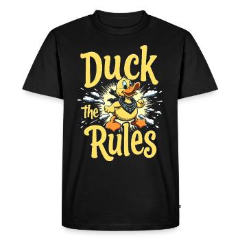 Animaux de la ferme, amateurs de canards, canards de basse-cour - T-shirt Premium bio Homme - noir - Devant - Nico (187cm)