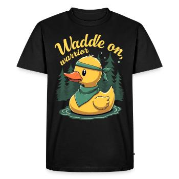 Animaux de la ferme, amateurs de canards, canards de basse-cour - T-shirt Premium bio Homme - noir - Devant - Nico (187cm)