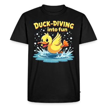 Animaux de la ferme, amateurs de canards, canards de basse-cour - T-shirt Premium bio Homme - noir - Devant - Nico (187cm)
