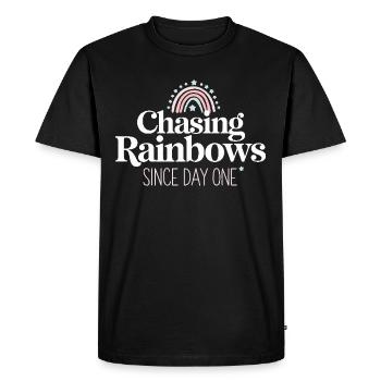 Whimsical Weather Patterns, Whimsical Clouds, Funny - Men's Premium Organic T-Shirt - black - Front - Nico (187cm)