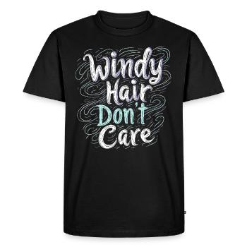 Whimsical Weather Patterns, Whimsical Clouds, Funny - Men's Premium Organic T-Shirt - black - Front - Nico (187cm)