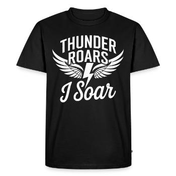 Whimsical Weather Patterns, Whimsical Clouds, Funny - Men's Premium Organic T-Shirt - black - Front - Nico (187cm)