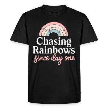 Whimsical Weather Patterns, Whimsical Clouds, Funny - Men's Premium Organic T-Shirt - black - Front - Nico (187cm)