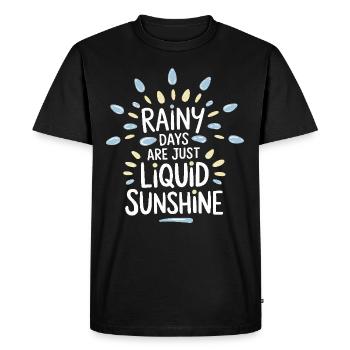 Whimsical Weather Patterns, Whimsical Clouds, Funny - Men's Premium Organic T-Shirt - black - Front - Nico (187cm)