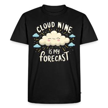Whimsical Weather Patterns, Whimsical Clouds, Funny - Men's Premium Organic T-Shirt - black - Front - Nico (187cm)