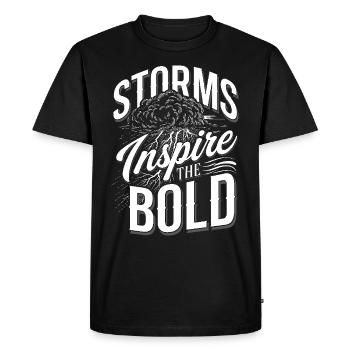 Whimsical Weather Patterns, Whimsical Clouds, Funny - Men's Premium Organic T-Shirt - black - Front - Nico (187cm)