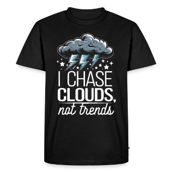 Whimsical Weather Patterns, Whimsical Clouds, Funny - Men's Premium Organic T-Shirt - black - Front - Nico (187cm)