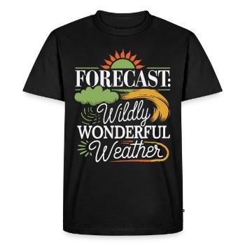 Whimsical Weather Patterns, Whimsical Clouds, Funny - Men's Premium Organic T-Shirt - black - Front - Nico (187cm)