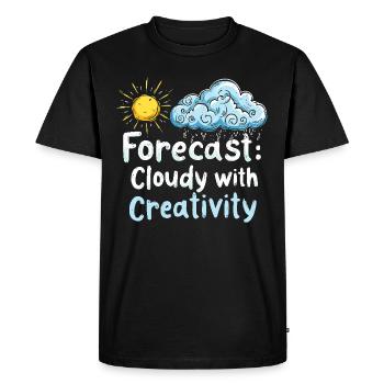 Whimsical Weather Patterns, Whimsical Clouds, Funny - Men's Premium Organic T-Shirt - black - Front - Nico (187cm)
