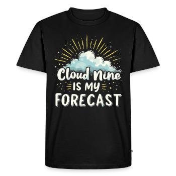 Whimsical Weather Patterns, Whimsical Clouds, Funny - Men's Premium Organic T-Shirt - black - Front - Nico (187cm)