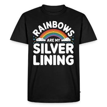 Whimsical Weather Patterns, Whimsical Clouds, Funny - Men's Premium Organic T-Shirt - black - Front - Nico (187cm)