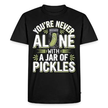 Amateurs de cornichons Humour Blagues dill-ightful Nourriture drôle - T-shirt Premium bio Homme - noir - Devant - Nico (187cm)