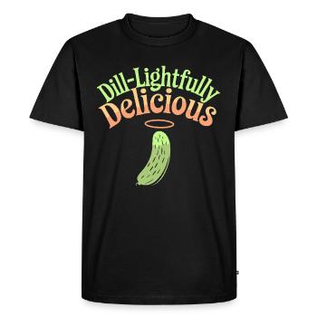Amateurs de cornichons Humour Blagues dill-ightful Nourriture drôle - T-shirt Premium bio Homme - noir - Devant - Nico (187cm)
