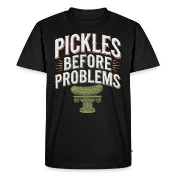 Amateurs de cornichons Humour Blagues dill-ightful Nourriture drôle - T-shirt Premium bio Homme - noir - Devant - Nico (187cm)