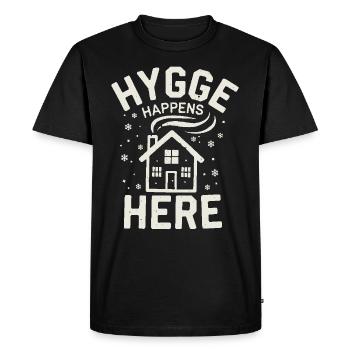 Esthétique scandinave, nordique - T-shirt Premium bio Homme - noir - Devant - Nico (187cm)