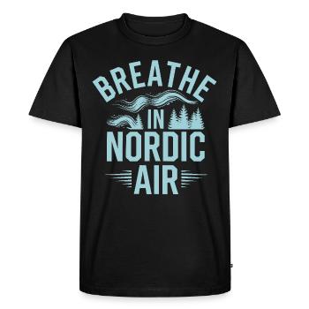 Esthétique scandinave, nordique - T-shirt Premium bio Homme - noir - Devant - Nico (187cm)