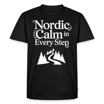 Esthétique scandinave, nordique - T-shirt Premium bio Homme - noir - Devant - Nico (187cm)