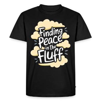 Vue nuageuse, Ciel relaxant, Rêveur - T-shirt Premium bio Homme - noir - Devant - Nico (187cm)