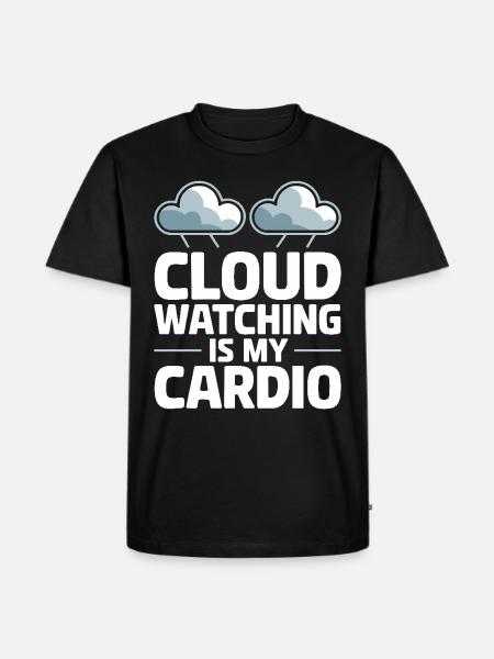 Cloudy view, Relaxing sky, Dreamy - Men's Premium Organic T-Shirt - black