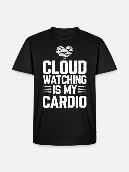 Cloudy view, Relaxing sky, Dreamy - Men's Premium Organic T-Shirt - black