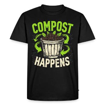 Composting enthusiasts Sustainable gardening - Men's Premium Organic T-Shirt - black - Front - Nico (187cm)