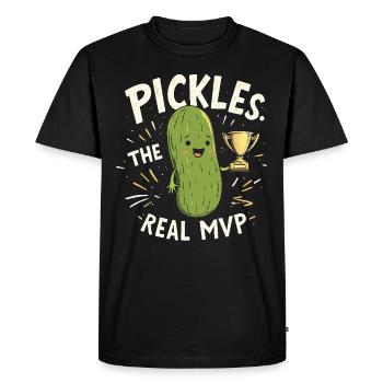 Amateurs de cornichons Humour Blagues dill-ightful Nourriture drôle - T-shirt Premium bio Homme - noir - Devant - Nico (187cm)