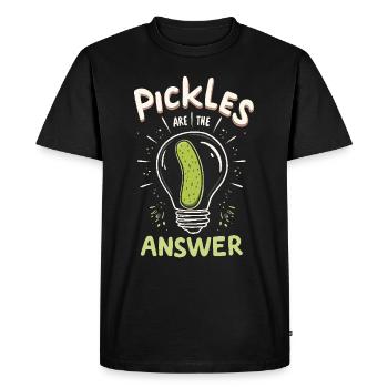 Amateurs de cornichons Humour Blagues dill-ightful Nourriture drôle - T-shirt Premium bio Homme - noir - Devant - Nico (187cm)