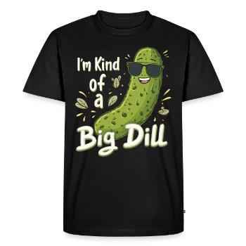 Amateurs de cornichons Humour Blagues dill-ightful Nourriture drôle - T-shirt Premium bio Homme - noir - Devant - Nico (187cm)