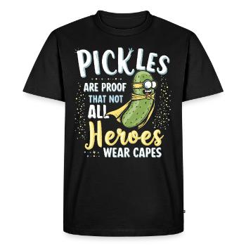 Amateurs de cornichons Humour Blagues dill-ightful Nourriture drôle - T-shirt Premium bio Homme - noir - Devant - Nico (187cm)