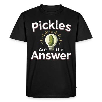 Amateurs de cornichons Humour Blagues dill-ightful Nourriture drôle - T-shirt Premium bio Homme - noir - Devant - Nico (187cm)