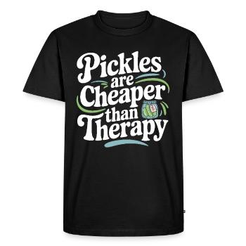 Amateurs de cornichons Humour Blagues dill-ightful Nourriture drôle - T-shirt Premium bio Homme - noir - Devant - Nico (187cm)