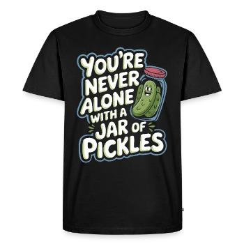 Amateurs de cornichons Humour Blagues dill-ightful Nourriture drôle - T-shirt Premium bio Homme - noir - Devant - Nico (187cm)