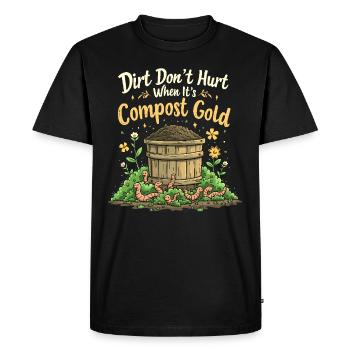 Composting enthusiasts Sustainable gardening - Men's Premium Organic T-Shirt - black - Front - Nico (187cm)