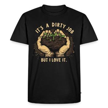 Composting enthusiasts Sustainable gardening - Men's Premium Organic T-Shirt - black - Front - Nico (187cm)